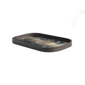 Ethnicraft Black Organic Glass Valet Tray